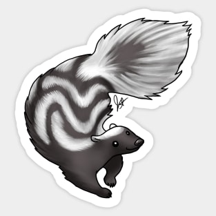 Skunk - Black Swirl Sticker